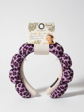 💜✨ Bubble Spa Headbands (2-Pack) – Ultra Soft Velvet | Leopard Print | NWT ✨💜